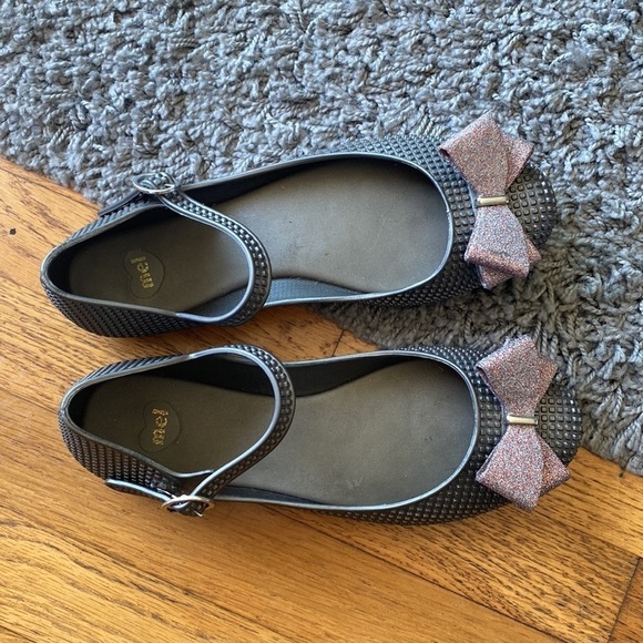 Melissa Jelly Metallic Bow Flats Size 6 - Picture 3 of 10